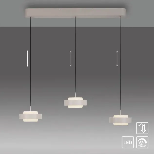 Schöner Wohnen-Kollektion 3fl. LED Pendelleuchte ELMO sandbrise