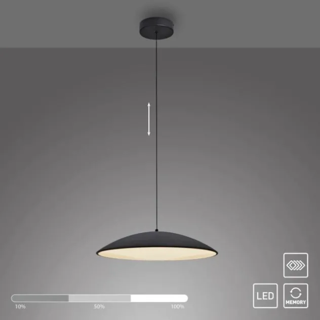 Schöner Wohnen-Kollektion LED Pendelleuchte LENTE, schwarz, dimmbar, Memoryfunktion