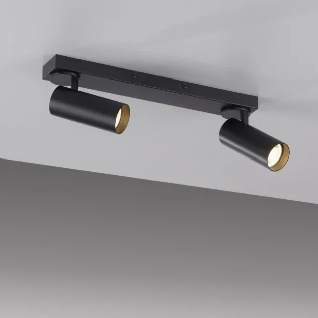 Schöner Wohnen-Kollektion LED Deckenleuchte RIK, schwarz, 2-flammig, drehbar