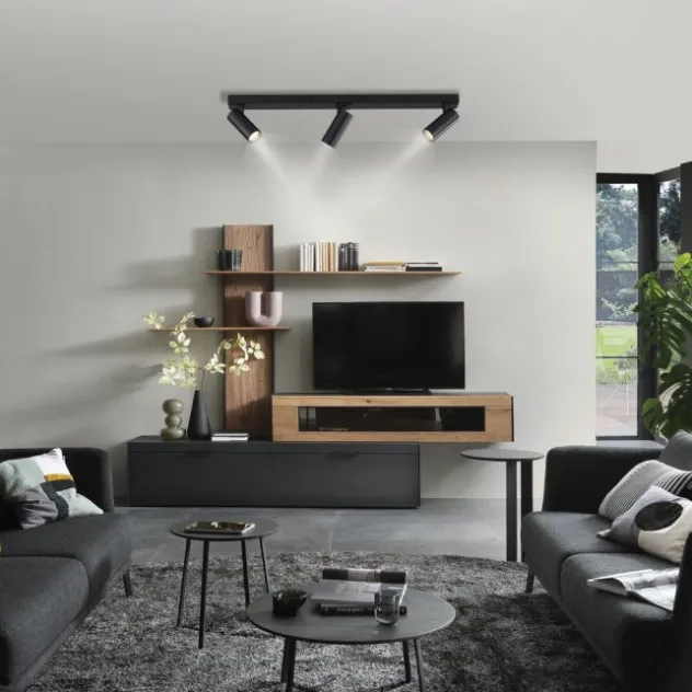 Schöner Wohnen-Kollektion LED Deckenleuchte RIK, schwarz, 3-flammig, drehbar