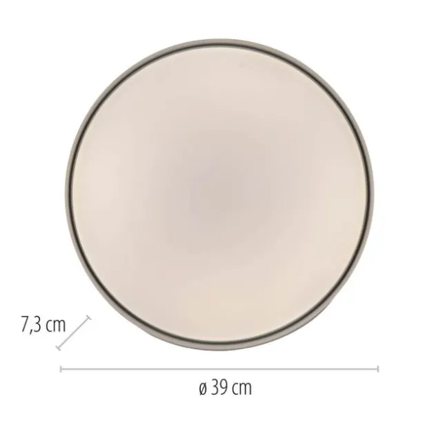 Schöner Wohnen-Kollektion LED Deckenleuchte TAVOLI, schwarz, rund D=39cm, dimmbar , Fernbedienung