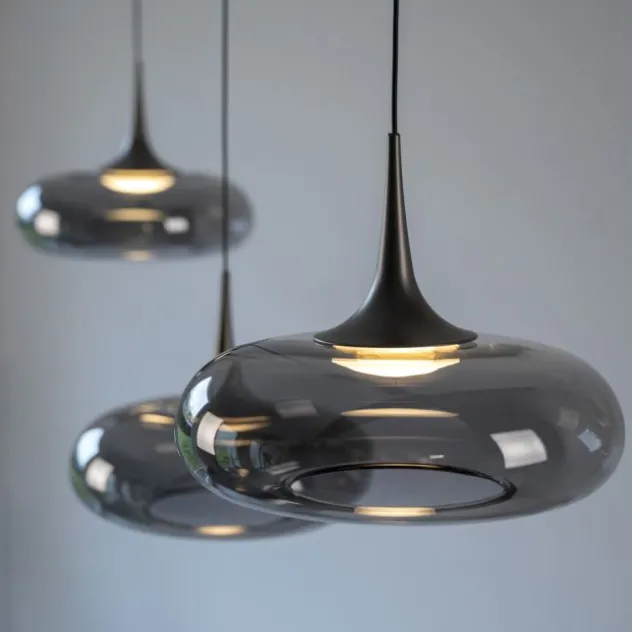 Schöner Wohnen-Kollektion LED Pendelleuchte POSH, grau, dimmbar, Comfort Lift