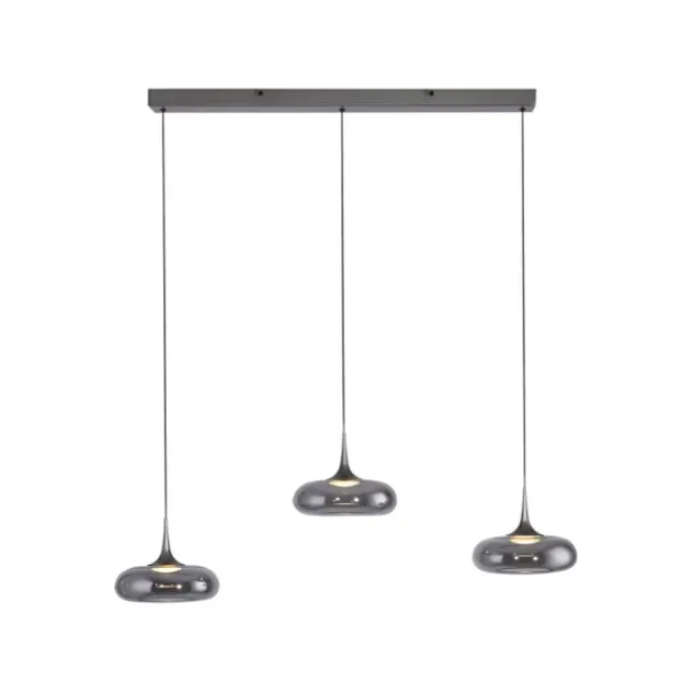 Schöner Wohnen-Kollektion LED Pendelleuchte POSH, grau, dimmbar, Comfort Lift