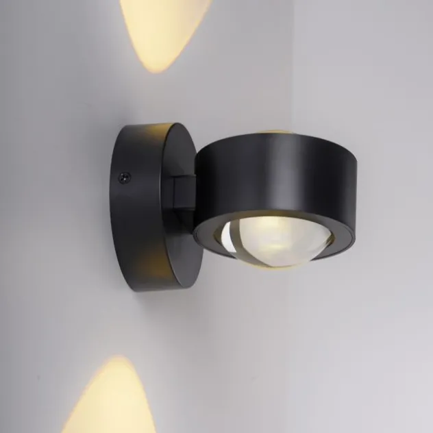 Schöner Wohnen-Kollektion LED Wandleuchte CHIA, schwarz, Up- & Downlight