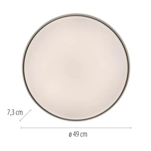 Schöner Wohnen-Kollektion LED Deckenleuchte TAVOLI, weiss, rund D=49cm, dimmbar, Fernbedienung