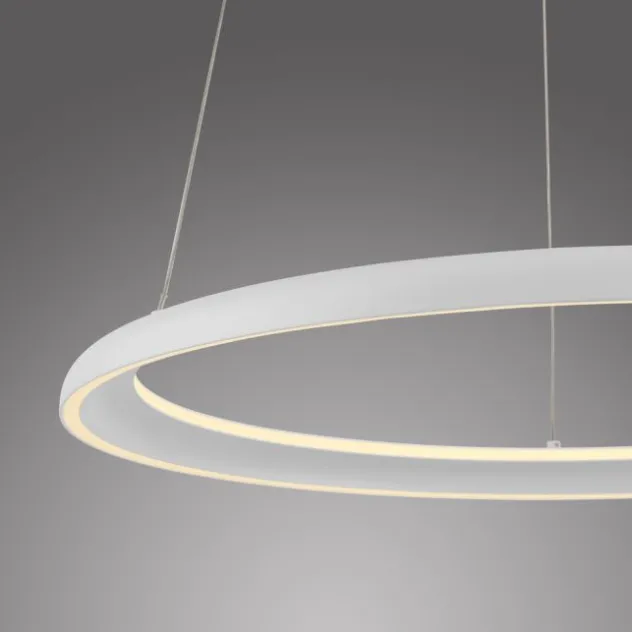 Schöner Wohnen-Kollektion LED Pendelleuchte QUILLO, weiss, rund, dimmbar, Lift