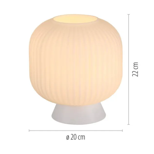 Schöner Wohnen-Kollektion Tischleuchte NAMI, weiss, E27, LED geeignet