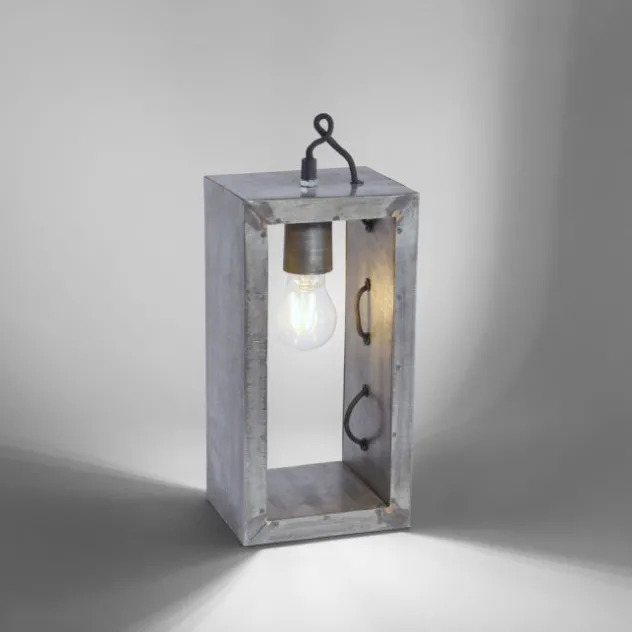Tischleuchte, Industrial-Stil, Eisenoptik, E27 Fassung, Schnurschalter