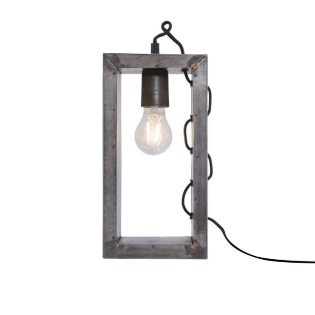 Tischleuchte, Industrial-Stil, Eisenoptik, E27 Fassung, Schnurschalter