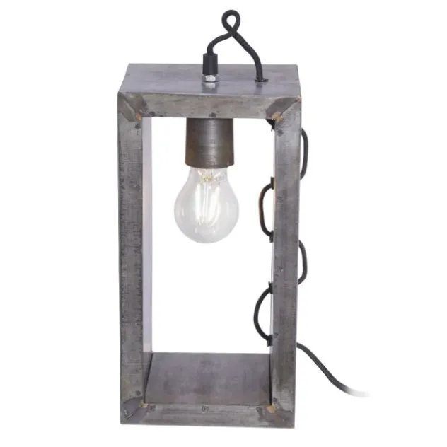 Tischleuchte, Industrial-Stil, Eisenoptik, E27 Fassung, Schnurschalter